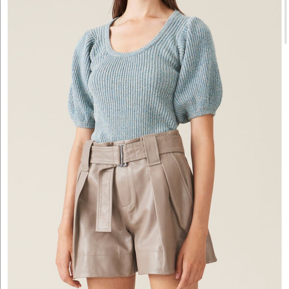 Ganni puff top XS